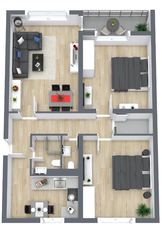 Apartment Eastside Mit 3 Zimmern Fur Bis Zu 5 Personen Mit Balkon Friedrichshafen Eksteriør bilde